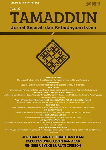 Jurnal Tamaddun: Jurnal Sejarah dan Kebudayaan Islam