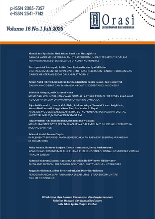 ORASI: Jurnal Dakwah dan Komunikasi